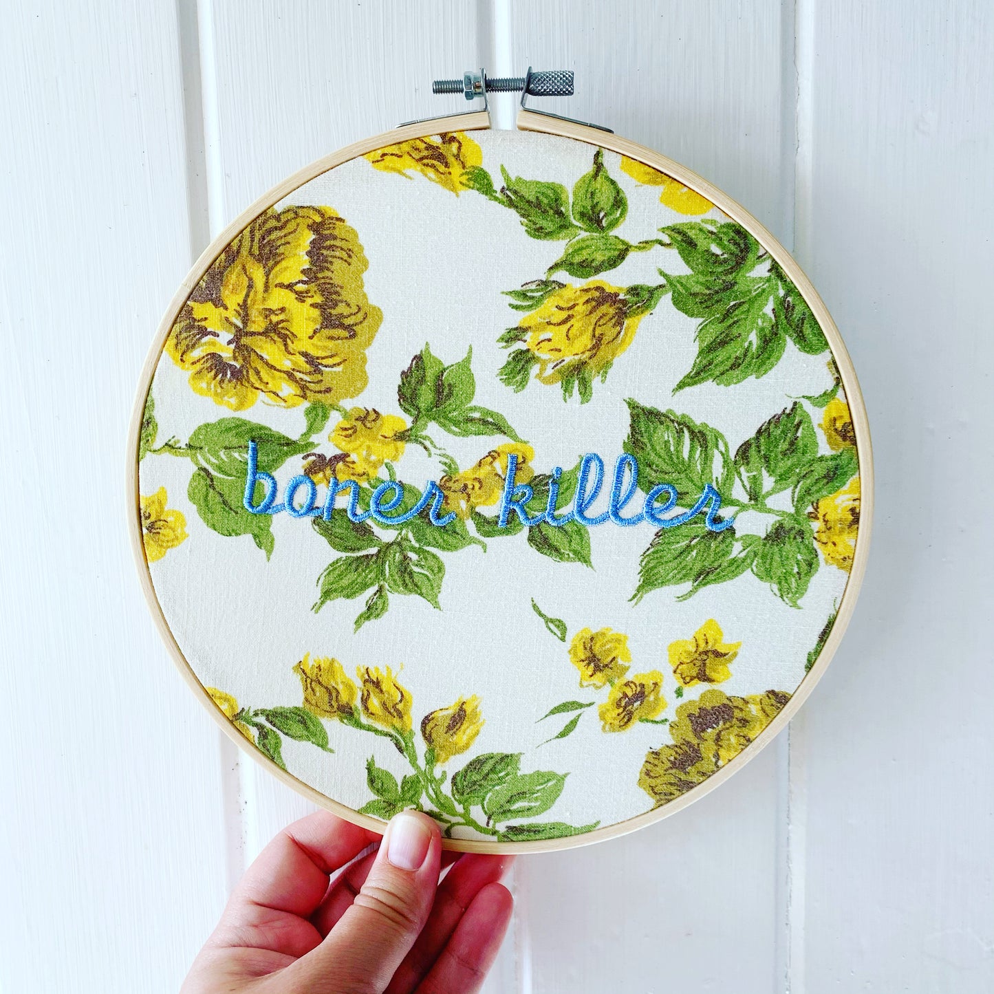 "boner killer" Subversive Embroidery Feminist Wall Art