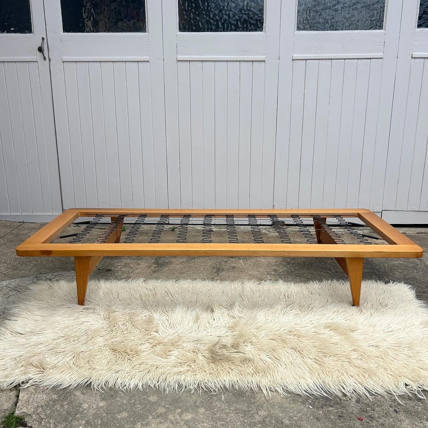 Mid Century Timber Daybed or Divan Frame and Mattress