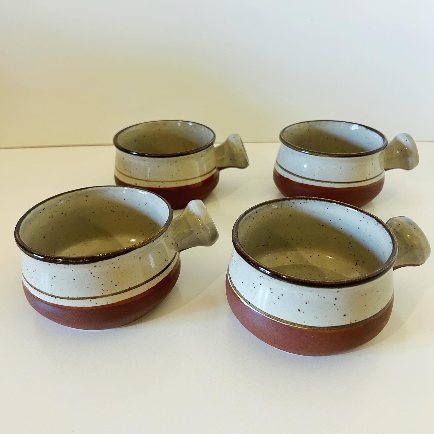 Vintage Stoneware Ramekins, set of 4