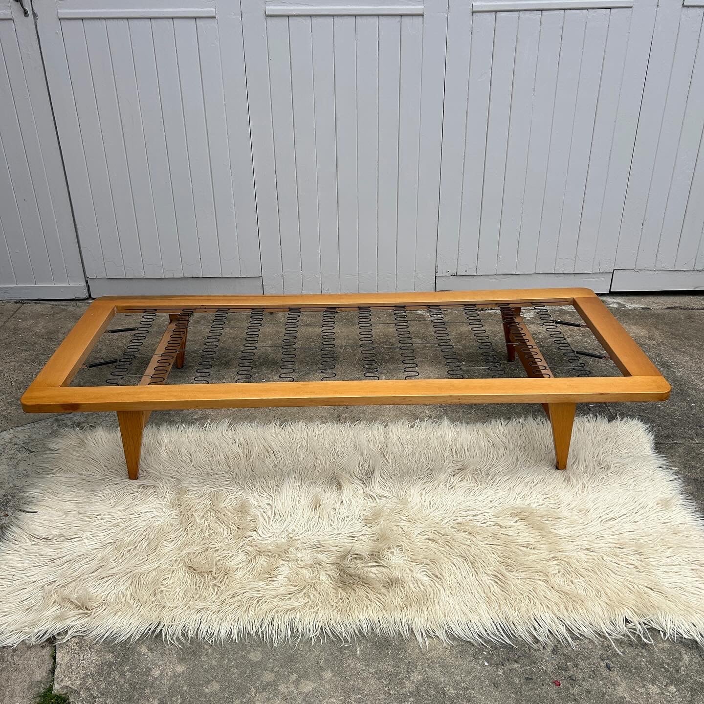 Mid Century Timber Daybed or Divan Frame and Mattress