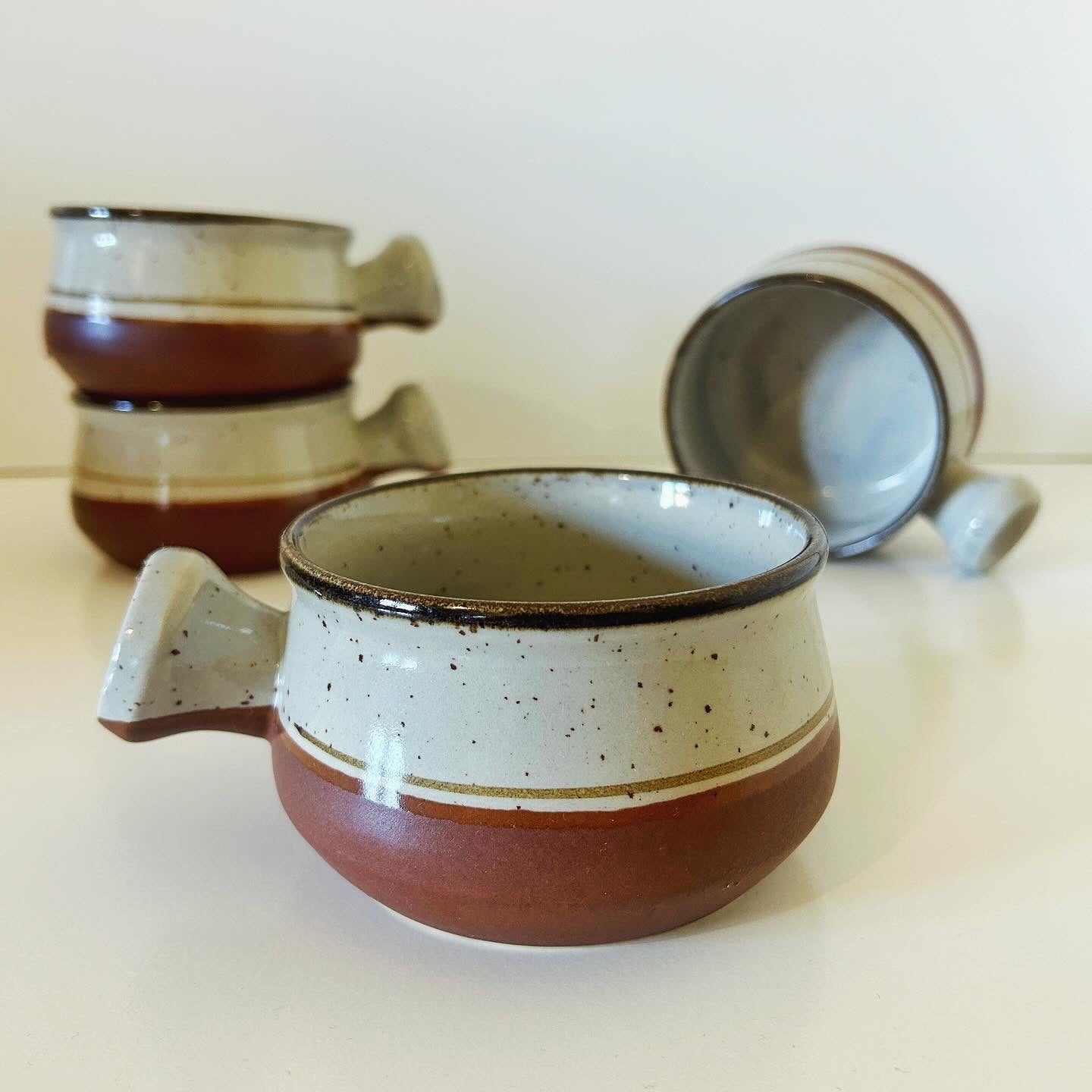 Vintage Stoneware Ramekins, set of 4
