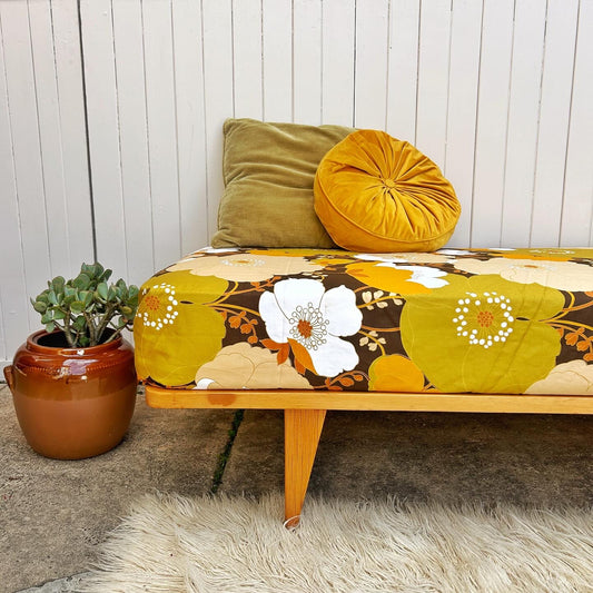 Mid Century Timber Daybed or Divan Frame and Mattress