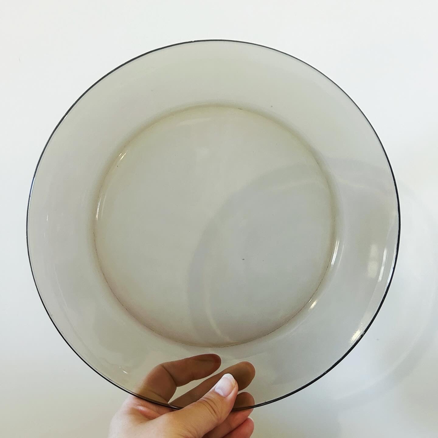 16 piece Retro Smoked Glass Dinner Set Crockery