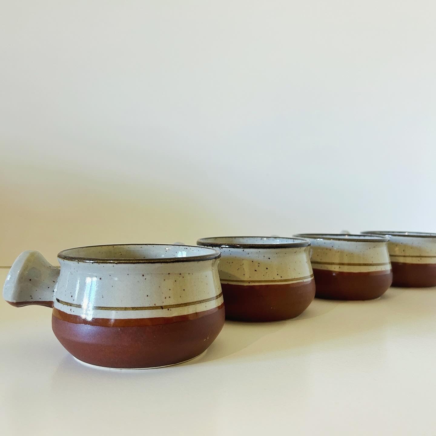 Vintage Stoneware Ramekins, set of 4