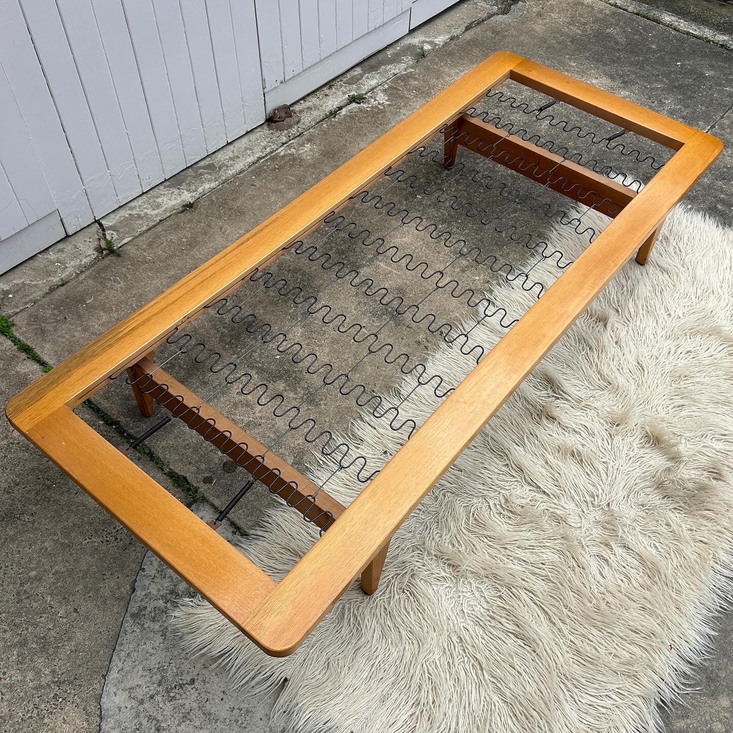 Mid Century Timber Daybed or Divan Frame and Mattress