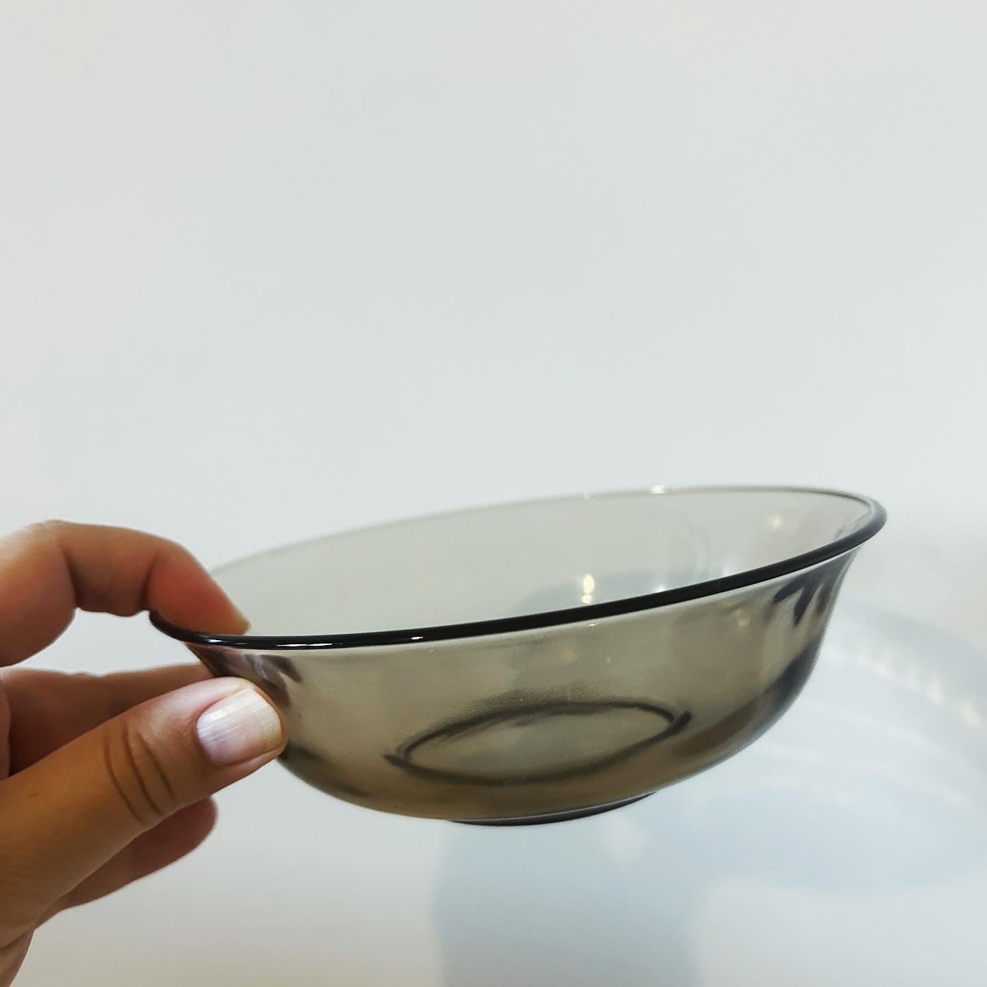 16 piece Retro Smoked Glass Dinner Set Crockery