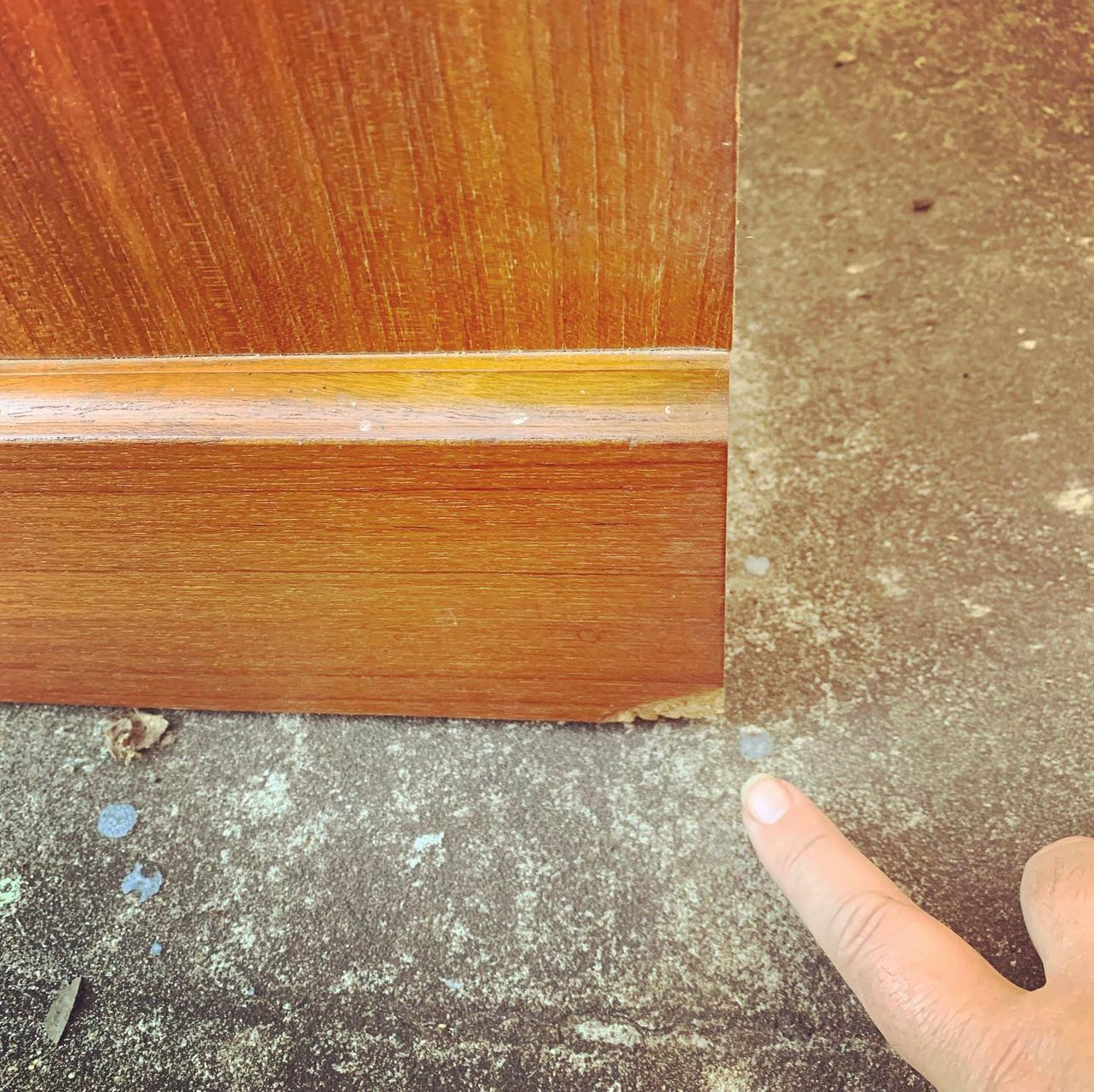 Mid Century Modern Parker Furniture 2 Door Buffet, Sideboard, or Console Table Feat. Orange Felt-Lined Cutlery Drawer