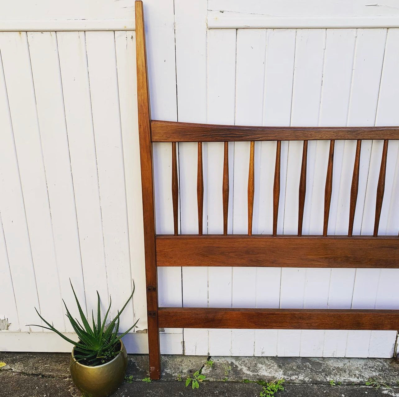 Mid Century Parker Furniture "Nordic" Spindle Back Double Bed Head