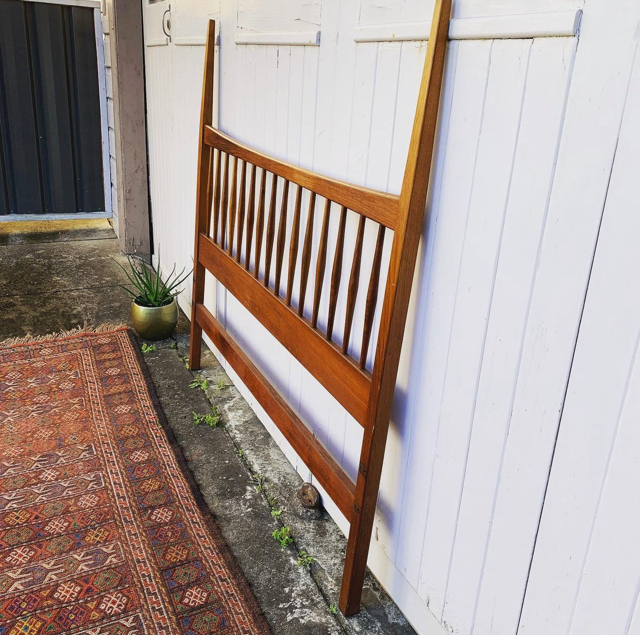 Mid Century Parker Furniture "Nordic" Spindle Back Double Bed Head