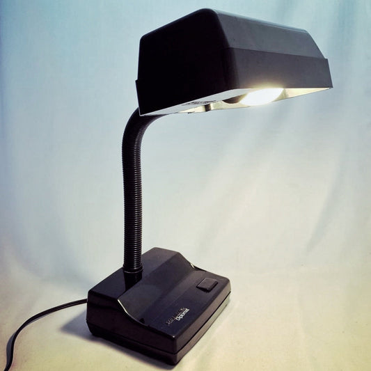 Black Adjustable Hanimex "Diplomat" Retro 80s era Gooseneck Desk Lamp