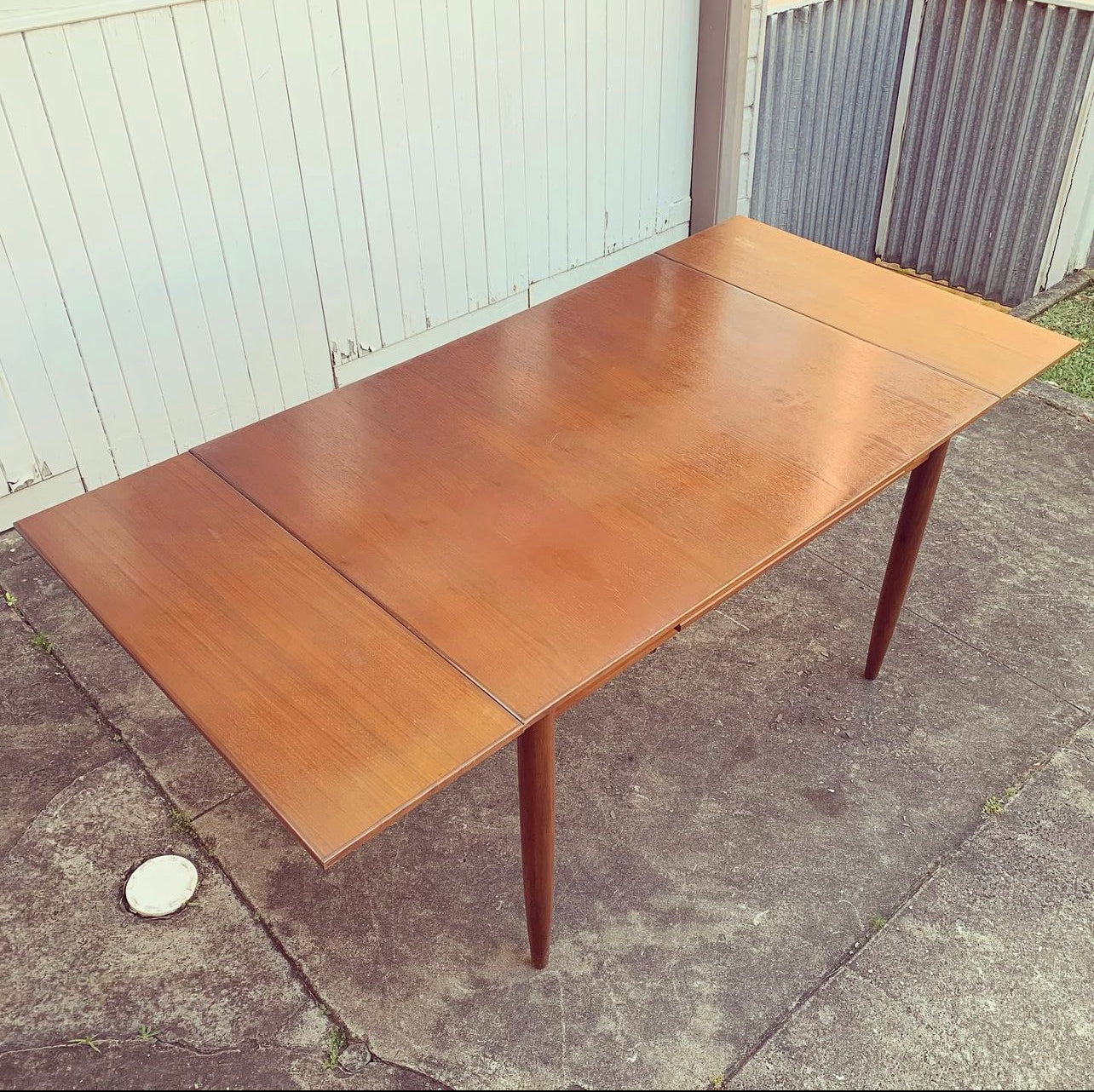 Mid Century Modern Fler 64 Dining Setting, 6 Soft Back Vinyl Chairs & Original Matching Table designed by Fred Lowen & Ernest Rodeck