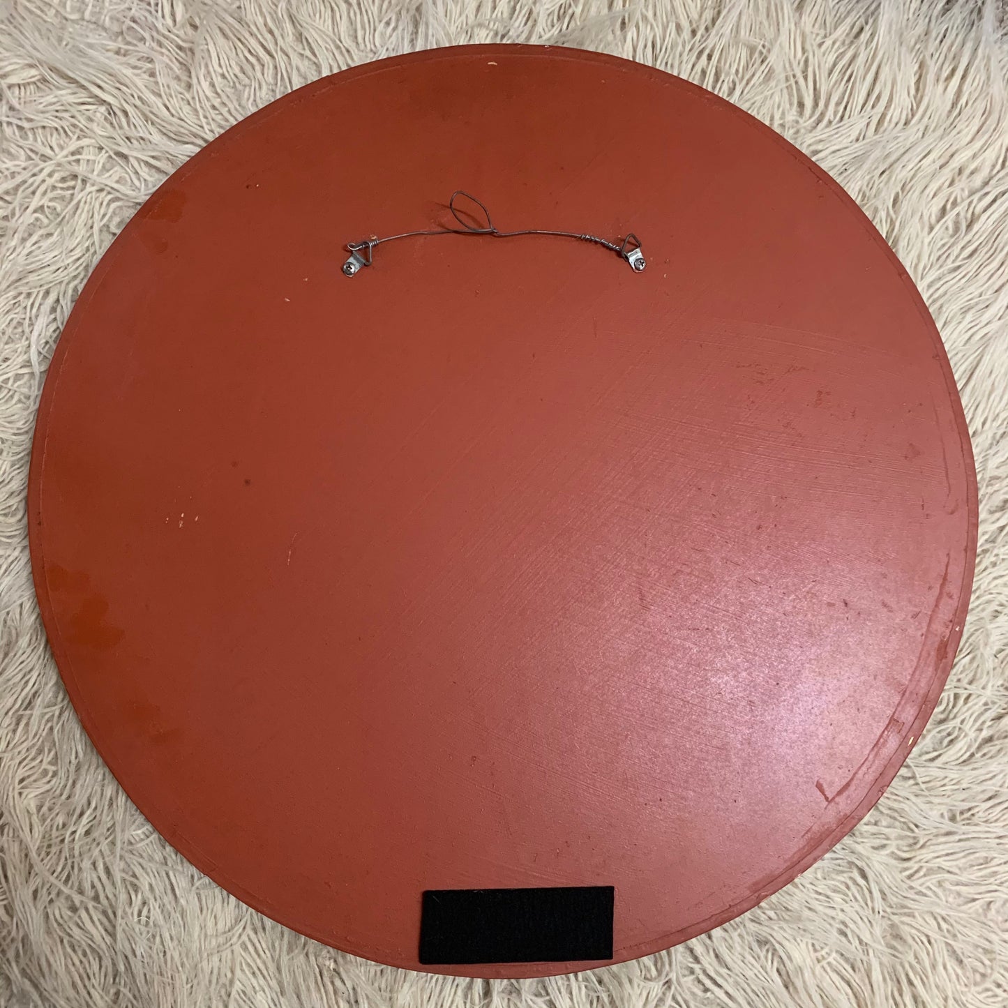 Vintage Round Copper Wall Art, 2 Birds, Sun & Moon. Signed.